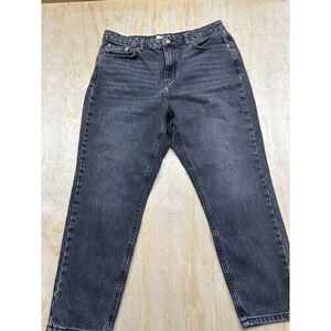 Topshop Petites Women’s Jeans Mom 32x28 Black Denim